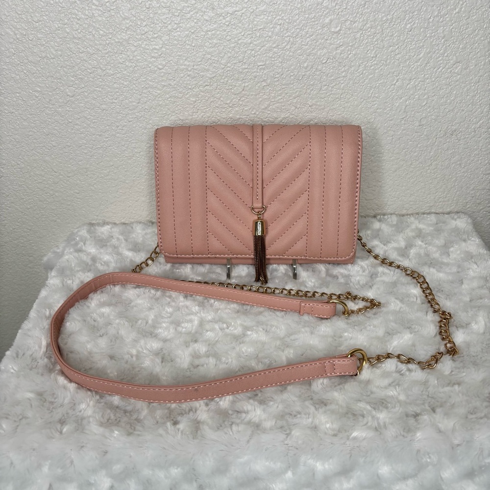 Olivia Miller Asher Light Pink Quilted Crossbody Handbag